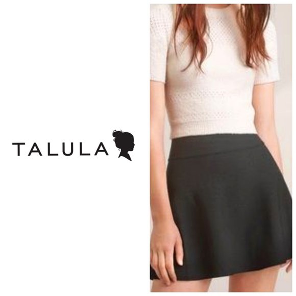 ARITZIA TALULA 100% Cotton Grey Knit Skater Skirt